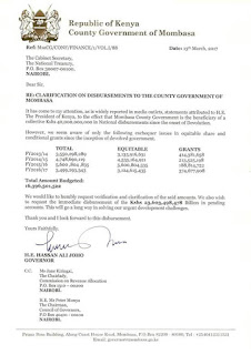 Hassan JOHO wants the Treasury to disburse the remaining 23 Billion immediately as claimed by the President.