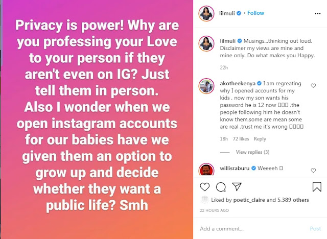Why Media celebrity Lilian Muli fired the internet after sharing her 21st parenting views