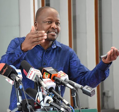 Health CS Mutahi Kagwe on press briefing over Coronavirus. PHOTO | BMS Health CS Mutahi Kagwe on press briefing over Coronavirus. PHOTO | BMS