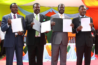 NASA party officials have signed a deal today that will make them united. PHOTO | George Charo NASA party officials have signed a deal today that will make them united. PHOTO | George Charo