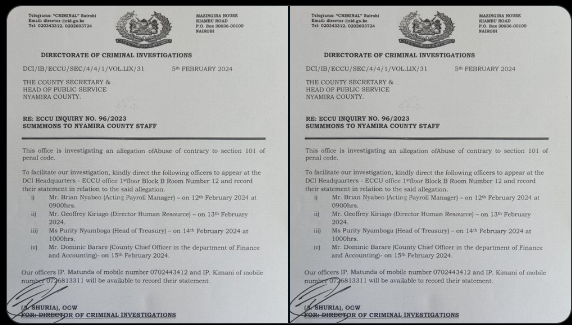 loss of Ksh 600 million due to the payment of ghost workers