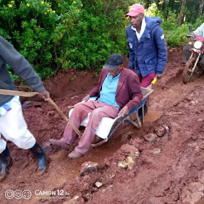 Nyandarua sick elderly who went viral being carried on a wheelbarrow to the hospital died on the way