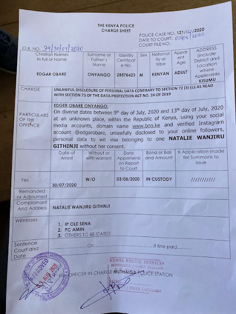 Edgar Obare charge sheet Edgar Obare charge sheet