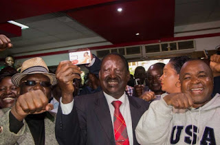 Raila Odinga changes Safaricom to Airtel. PHOTO | FILE Raila Odinga and his team register new Airtel lines crashed Safaricom SIM cards publicly.