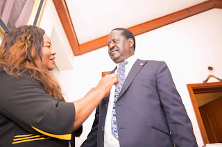 Ida Odinga with Raila Odinga. PHOTO | Courtsey Raila Odinga cleared to vie for the Presidency and hold a major rally at Jacaranda grounds.
