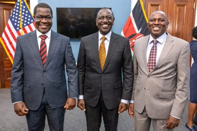Minority Leader Opiyo Wandayi with President Ruto