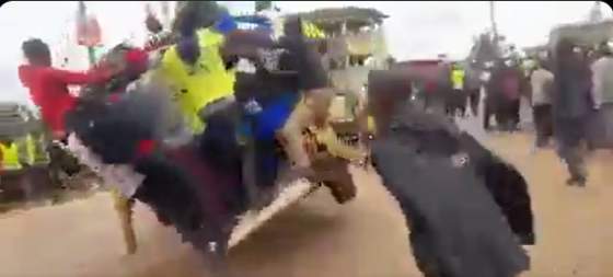 William Ruto campaign track William Ruto campaign truck rolls while carrying supporters