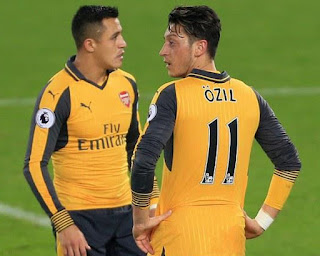 Mesut Ozil in the Match against Everton. PHOTO | SKYSPORTS Arsenal Moves to Etihad and Ozil is the dependant. PHOTO | SKYSPORTS.
