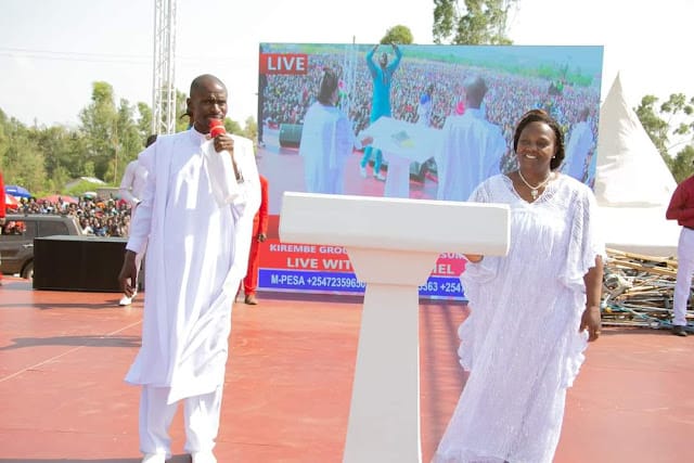 Pastor Dorcas Rigathi joins Pastor Ezekiel Odero at his Kisumu crusade