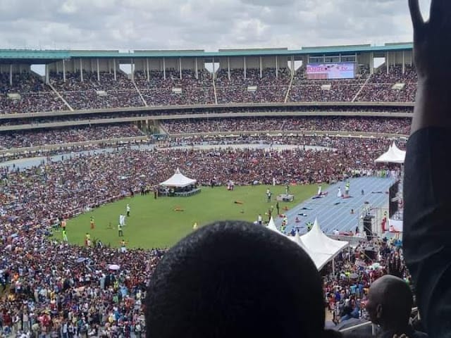 [PHOTOS] Newlife Pastor Ezekiel Odero fills Kasarani Stadium, Pastor Dorcas Gachagua ministers
