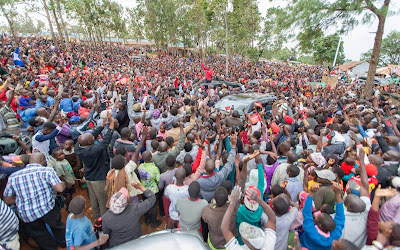 President in Gusii land. PHOTO | PSCU President Kenyatta confident of beating NASA in the elections, claimed when he visited the Gusii land.
