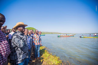 Raila Odinga and other CORD members at L.Victoria on a water sports event. PHOTO | RAO.COM Raila Odinga and other CORD members at L.Victoria on a water sports event. PHOTO | RAO.COM