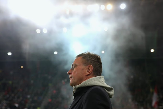 Ralf Rangnick at Old Trafford photo Ralf Rangnick at Old Trafford photo