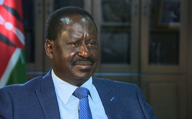 The head of Azimio, Raila Odinga.