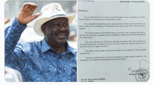 AU terminates Raila Odinga’s African Union representative for Infrastructure Development job