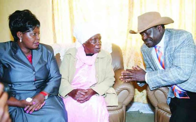 Raila and Mukami Kimathi