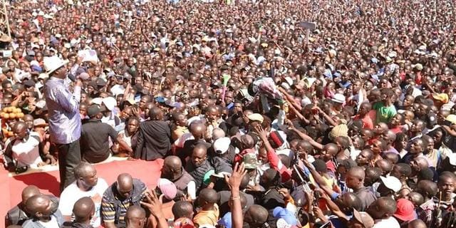 Raila in Jacaranda rally