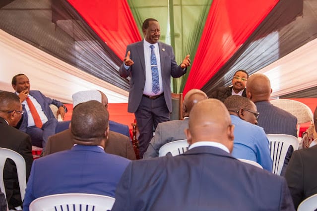 leader of Azimio, Raila Odinga