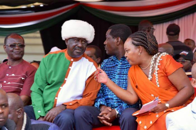 ODM leader Raila Odinga with Kirinyaga governor Ann Waiguru. PHOTO | KENYANS ODM leader Raila Odinga with Kirinyaga governor Ann Waiguru. PHOTO | KENYANS