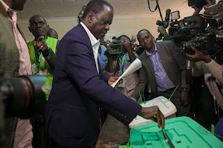 “What are you adding up? We are rejecting the live streamed results and demand evidence from Constituencies.” Says Raila Odinga
