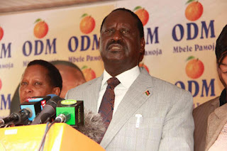 Raila Odinga in his address the Nation at Orange house. PHOTO | Courtesy