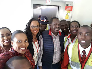 Raila Odinga arrival from US. PHOTO | FILE Raila Odinga to be sworn in as peoples president parallel with Uhuru Kenyatta as central republic president -Salim Lone