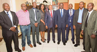 M.P Raphael Wanjala led Bungalangi team to Baba Raila Odinga. PHOTO Courtesy RAO “Ababu Namwamba is Politically dead in Budalangi” Says Wanjala.