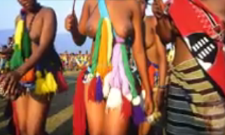 Swaziland King to choose for a wife in the reed ceremony. PHOTO: YOUTUBE Reed celebrations are for the virgins in swaziland.