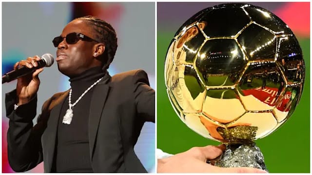 Divine Ikubor, popularly known as Rema Divine Ikubor, popularly known as Rema at Ballon d'Or