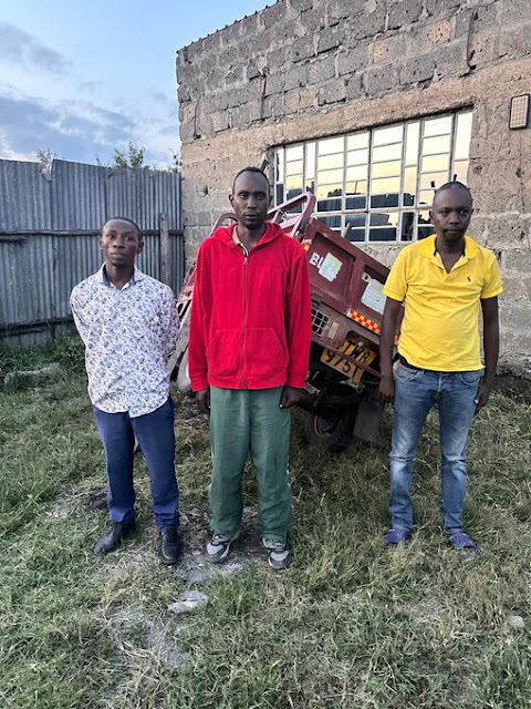Suspects arrested by DCI Nairobi photo in a crime scene Suspects arrested by DCI Nairobi photo in a crime scene