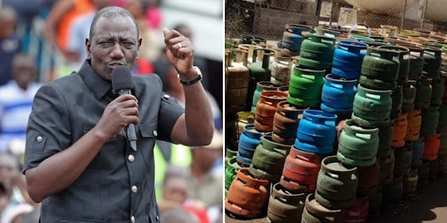 President William Ruto cooking gas pledge