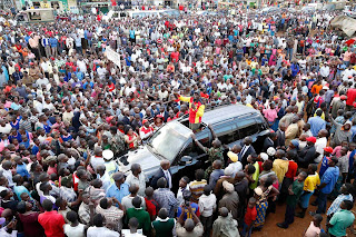 William Ruto in Kakamega launching rural electrification project. PHOTO | Courtesy PSCU