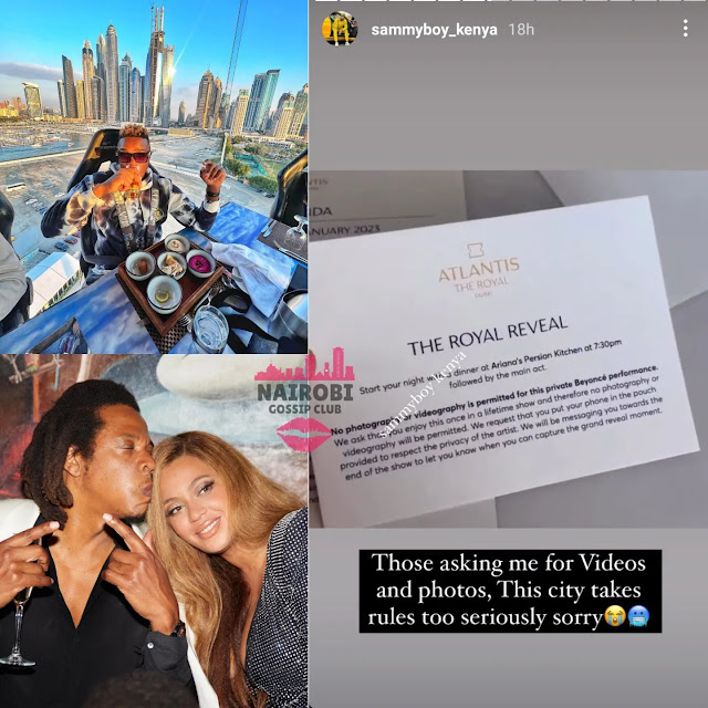 Sammy Boy Beyonce Dubai concert invitation fraud Sammy Boy Beyonce Dubai concert invitation fraud