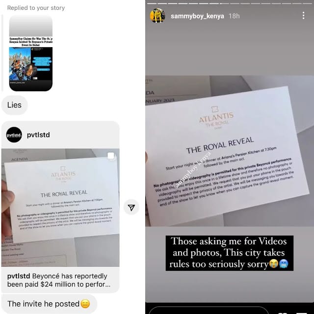 Sammy Boy Beyonce Dubai concert invitation fraud Sammy Boy Beyonce Dubai concert invitation fraud