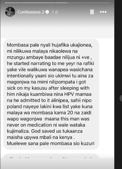 [Confessions] Usherati Promax! Top Sodom and Gomorrah confessions posted on shes_kemunto Insta stories