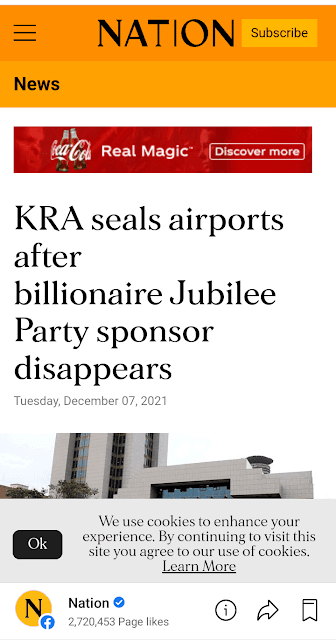 Nation news KRA seal border point and airports hunting for Jubilee financier Mary Wambui over unpaid tax