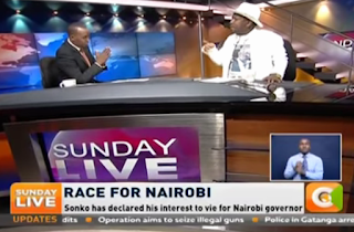 Senator Mike Sonko in an interview with Husein Mohamed on 19, March 2017. PHOTO | Courtesy