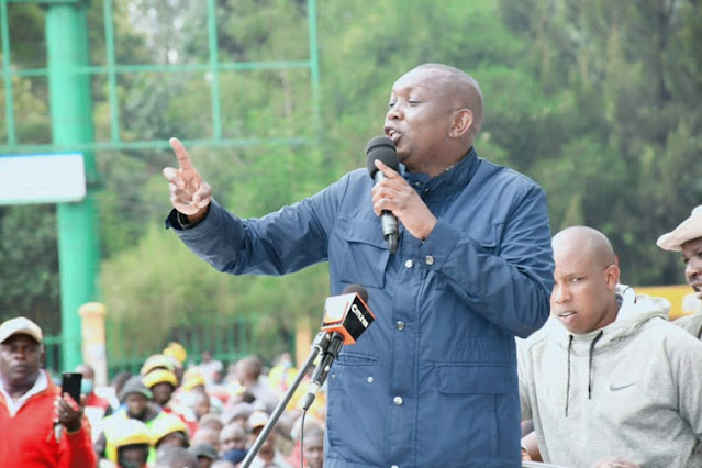Kapseret MP Oscar Sudi Uhuru answered and we are now equal, MP Oscar Sudi addresses protesters in Eldoret
