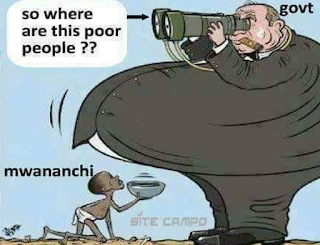 Governmnet do not listen to common Mwanainchi. Eat food that is given to you or else remain hungry. Do not beg. These are our governments in cartoon style.