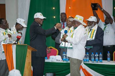 President Kenyatta welcomes democratic party of Kenya in the Race for presidency. PHOTO | PSCU
