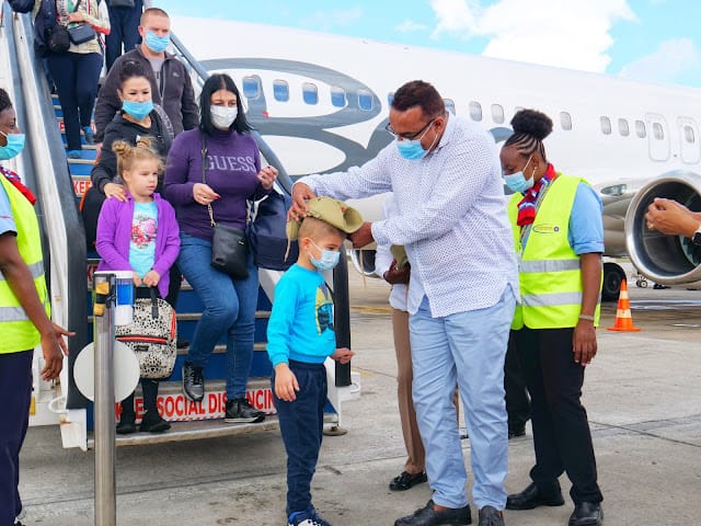 Ukrainian nationals welcomed by Najib Balala photo at JKIA