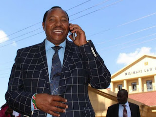 Kabete Mp Ferdinand on call after he was announced to be the winner. PHOTO | Courtesy Kabete Mp Ferdinand on call after he was announced to be the winner. PHOTO | Courtesy