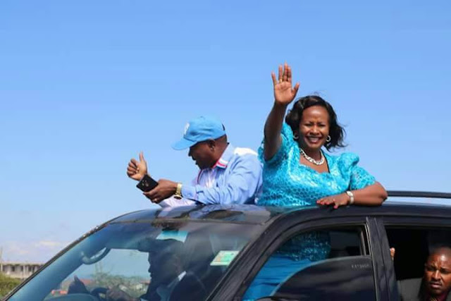 Wavinya Ndeti in Machakos roadshow. PHOTO  | Courtesy