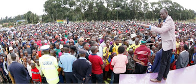 DP William Ruto in meru launching youth football tournament. PHOTO | Njoroge DP William Ruto in meru launching youth football tournament. PHOTO | Njoroge