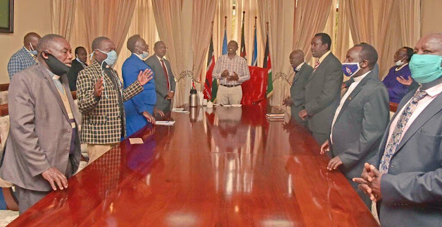 Deputy President William Ruto meeting church elders. 