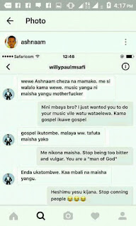 nasty chat of Willy Paul to his critics regarding the song "Tigi Wana" What willy paul do to his fans on social media.