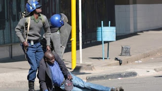 Zimbabwe Protested aborted by Police. PHOTO | BBC Zimbabwe Protested aborted by Police. PHOTO | BBC