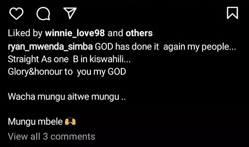 Ryan Mwenda, aka Simba, a Riara Group of Schools student Ryan Mwenda, aka Simba, a Riara Group of Schools student