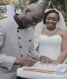 Okari and his wife.