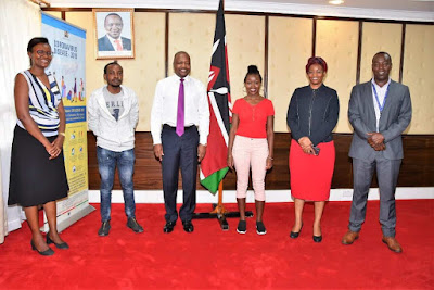 Brenda and Brian with CS Mutahi Kagwe. Brenda and Brian with CS Mutahi Kagwe.